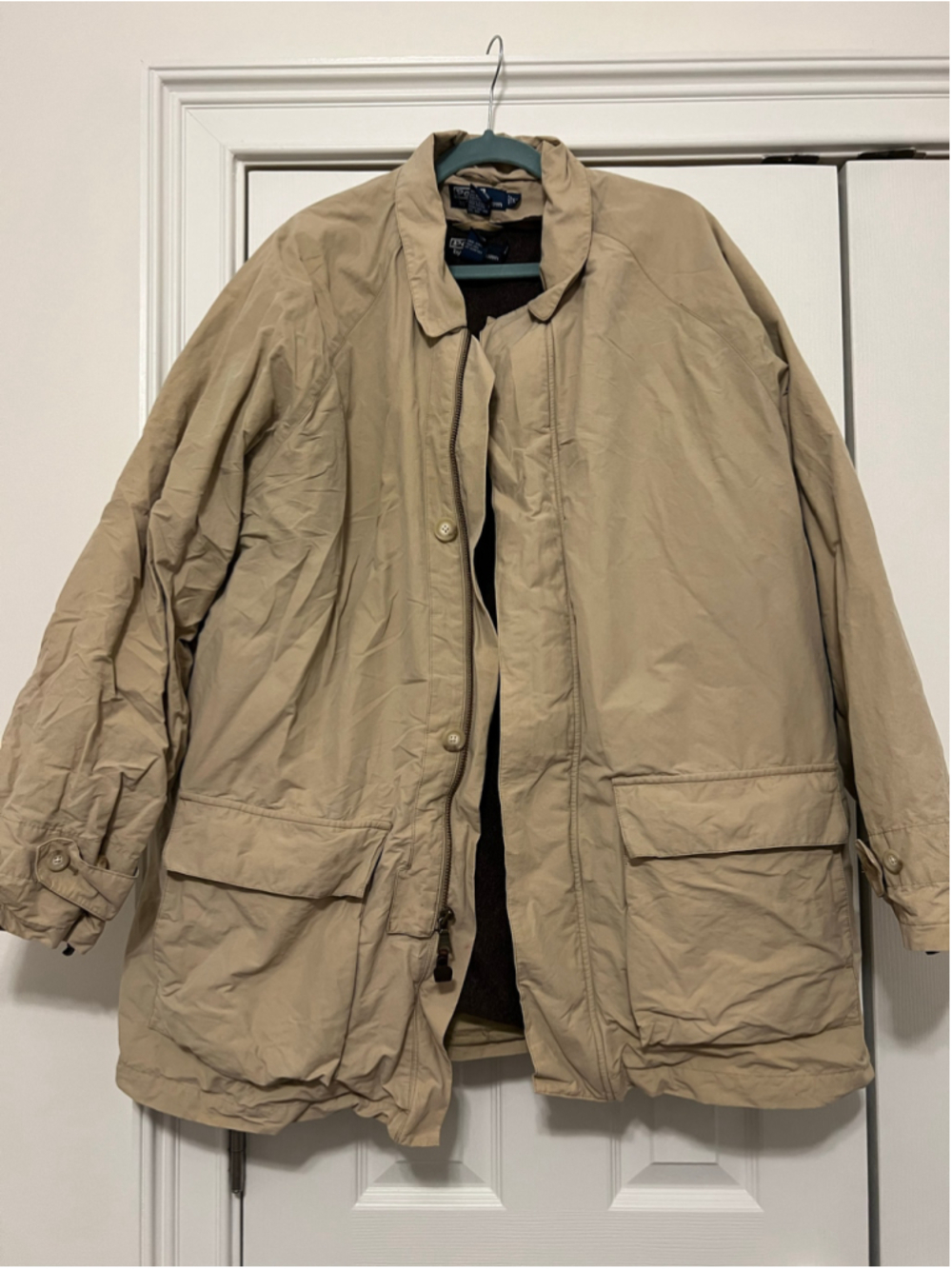 Men's Polo by Ralph Lauren Field Jacket XL Beige Brown